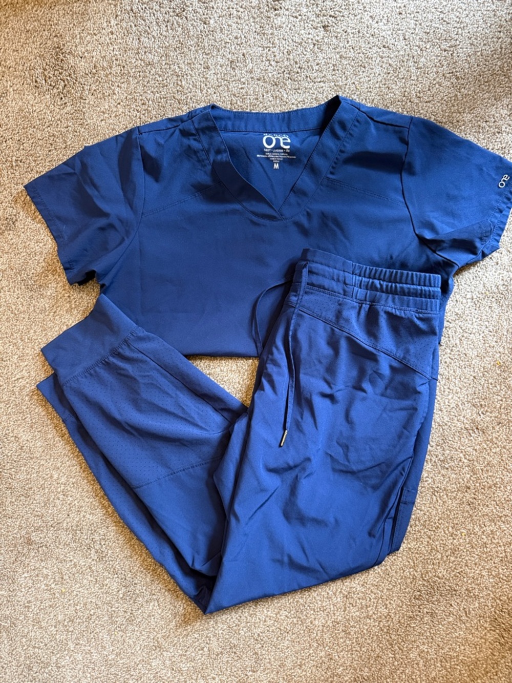 Barco one Women's Navy Scrub Top & Jogger Set